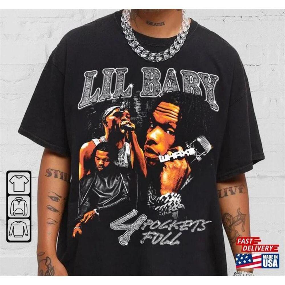 Lil Baby Sport Shirt Tshirt 90S Tour 2023 Ticket Album Png Classic Unisex
